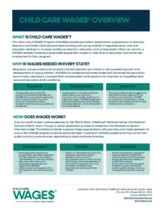 WAGE$ Overview_TEACH National Center 2022